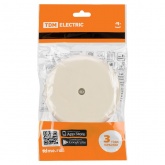 Накладная коробка распаячная TDM Виви D90х43 мм слоновая кость (бежевый)