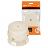 Накладная коробка распаячная TDM Виви D90х43 мм слоновая кость (бежевый)