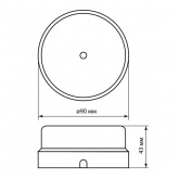 Накладная коробка распаячная TDM Виви D90х43 мм слоновая кость (бежевый)