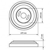 Рамка TDM Виви 1 пост слоновая кость (бежевый)
