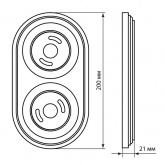 Рамка TDM Виви 2 поста слоновая кость (бежевый)