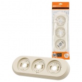 Рамка TDM Виви 3 поста слоновая кость (бежевый)