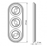 Рамка TDM Виви 3 поста слоновая кость (бежевый)