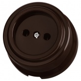 Накладная розетка TDM Виви 2П 10А 250В коричневая
