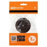 Накладная розетка TDM Виви 2П 10А 250В коричневая