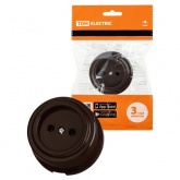 Накладная розетка TDM Виви 2П 10А 250В коричневая