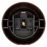 Накладная розетка TDM Виви 2П+З 16А 250В коричневая