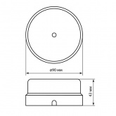 Накладная коробка распаячная TDM Виви D90х43 мм коричневая