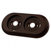 Рамка TDM Виви 2 поста коричневая