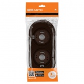 Рамка TDM Виви 2 поста коричневая