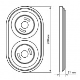 Рамка TDM Виви 2 поста коричневая