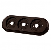 Рамка TDM Виви 3 поста коричневая