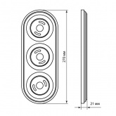 Рамка TDM Виви 3 поста коричневая