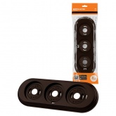 Рамка TDM Виви 3 поста коричневая