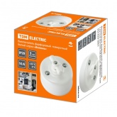 Накладной выключатель 1-клавишный TDM Болонь с ручкой (бантик) 10А фарфор белый