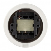 Накладной выключатель 2-клавишный TDM Болонь с ручкой (бантик) 10А фарфор белый