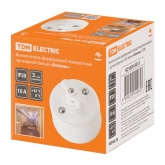 Накладной выключатель 1-клавишный проходной TDM Болонь с ручкой (бантик) 10А фарфор белый