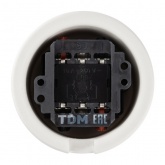 Накладной выключатель 1-клавишный перекрёстный TDM Болонь с ручкой (бантик) 10А фарфор белый