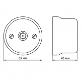 Накладная розетка TV оконечная TDM Болонь фарфор белый