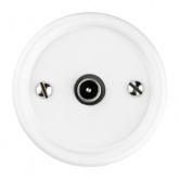 Накладная розетка TV оконечная TDM Болонь фарфор белый