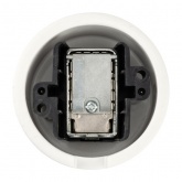 Накладная розетка TV проходная TDM Болонь фарфор белый