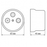 Накладная розетка TV-R-SAT оконечная TDM Болонь фарфор белый