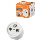 Накладная розетка TV-R-SAT оконечная TDM Болонь фарфор белый