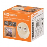 Накладная розетка RJ45 двойная TDM Болонь фарфор слоновая кость (бежевый)