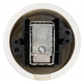 Накладная розетка TV проходная TDM Болонь фарфор слоновая кость (бежевый)