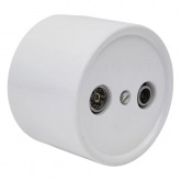 Накладная розетка R/TV-Sat Bironi Лизетта оконечная пластик белый