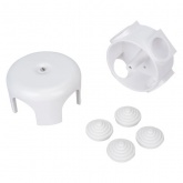 Накладная коробка Bironi Лизетта D110х35мм (4 кабельных ввода) пластик белый