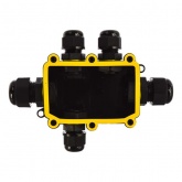 Коробка распаячная LD525 140х100х36 водонепроницаемая 5 выходов 450В черная IP68 Feron