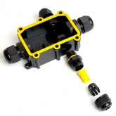 Коробка распаячная Stekker LD524 140х100х36 водонепроницаемая 4 выхода 450В черная IP68