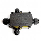 Коробка распаячная Stekker LD524 140х100х36 водонепроницаемая 4 выхода 450В черная IP68