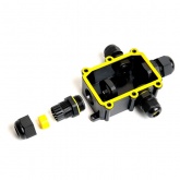 Коробка распаячная Stekker LD524 140х100х36 водонепроницаемая 4 выхода 450В черная IP68