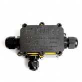 Коробка распаячная Stekker LD523 140х78х36 водонепроницаемая 3 выхода 450В черная IP68