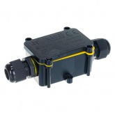 Коробка распаячная Stekker LD522 125х55х36 водонепроницаемая 2 выхода 450В черная IP68