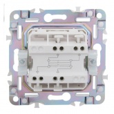 Переключатель перекрестный одноклавишный ИЭК SKANDY SK-V03W 10А арктический белый