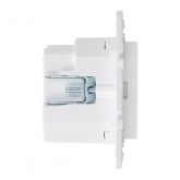 Розетка с зарядкой 2Р+Е со шторками ИЭК SKANDY SK-R17W 16А с USB С 18Вт арктический белый