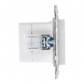 Розетка для зарядки ИЭК SKANDY SK-R13W USB A+С 18Вт арктический белый