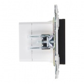 Розетка для зарядки ИЭК SKANDY SK-R15Bl USB A+A 3,1А черный