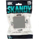 Переключатель перекрестный одноклавишный ИЭК SKANDY SK-V03Gr 10А серый