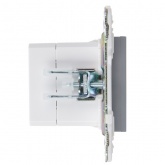 Розетка для зарядки ИЭК SKANDY SK-R15Gr USB A+A 3,1А серый