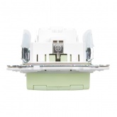 Розетка с заземлением ИЭК SKANDY SK-R11M 16А шторки крышка IP44 мятный