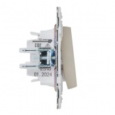 Переключатель перекрестный одноклавишный ИЭК SKANDY SK-V03B 10А бежевый