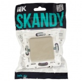Переключатель перекрестный одноклавишный ИЭК SKANDY SK-V03B 10А бежевый