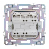 Переключатель перекрестный одноклавишный ИЭК SKANDY SK-V03S 10А серебряный