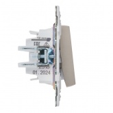 Переключатель перекрестный одноклавишный ИЭК SKANDY SK-V03Sh 10А шампань