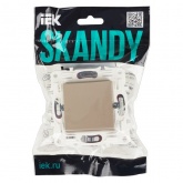 Переключатель перекрестный одноклавишный ИЭК SKANDY SK-V03Sh 10А шампань