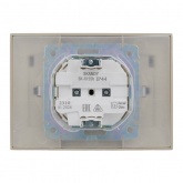 Розетка 2-я с заземлением в сборе ИЭК SKANDY SK-R12Sh 16А шторки крышка IP44 шампань